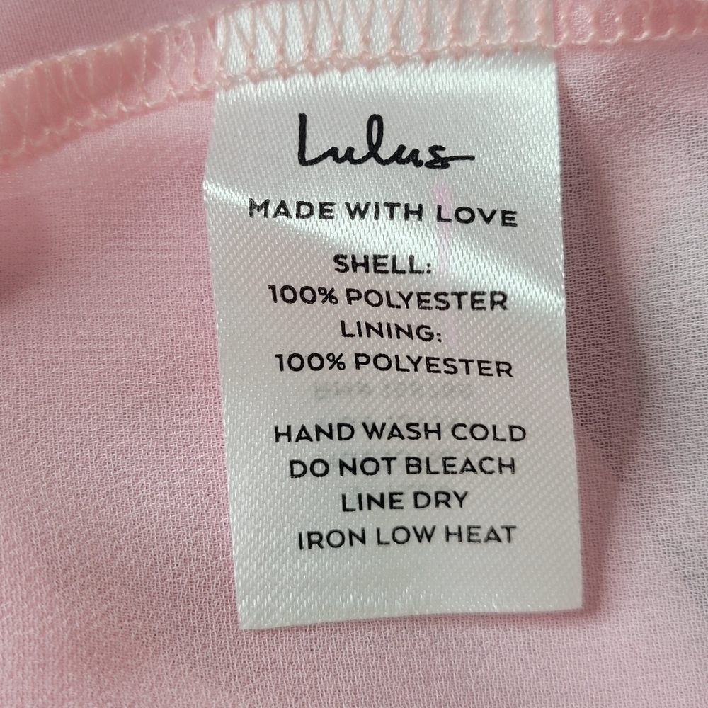 Lulus Chance For Us Maxi Dress Sz L Pink Floral Chiffon Off Shoulder Ruffles New - Picture 11 of 13